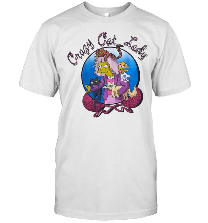 Simpsons Crazy Cat Lady T-shirt Classic Men's T-shirt