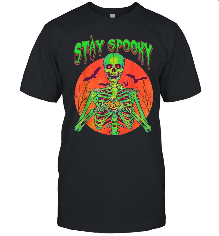 Stay Spooky Halloween Spooky Creepy Gothic Scary Skull  Classic Men's T-shirt