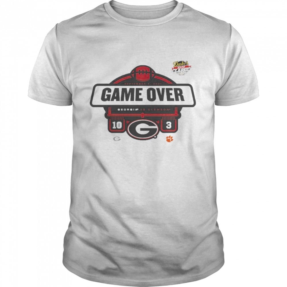 Georgia Bulldogs vs. Clemson Tigers 10 3 game over shirt Classic Men's T-shirt