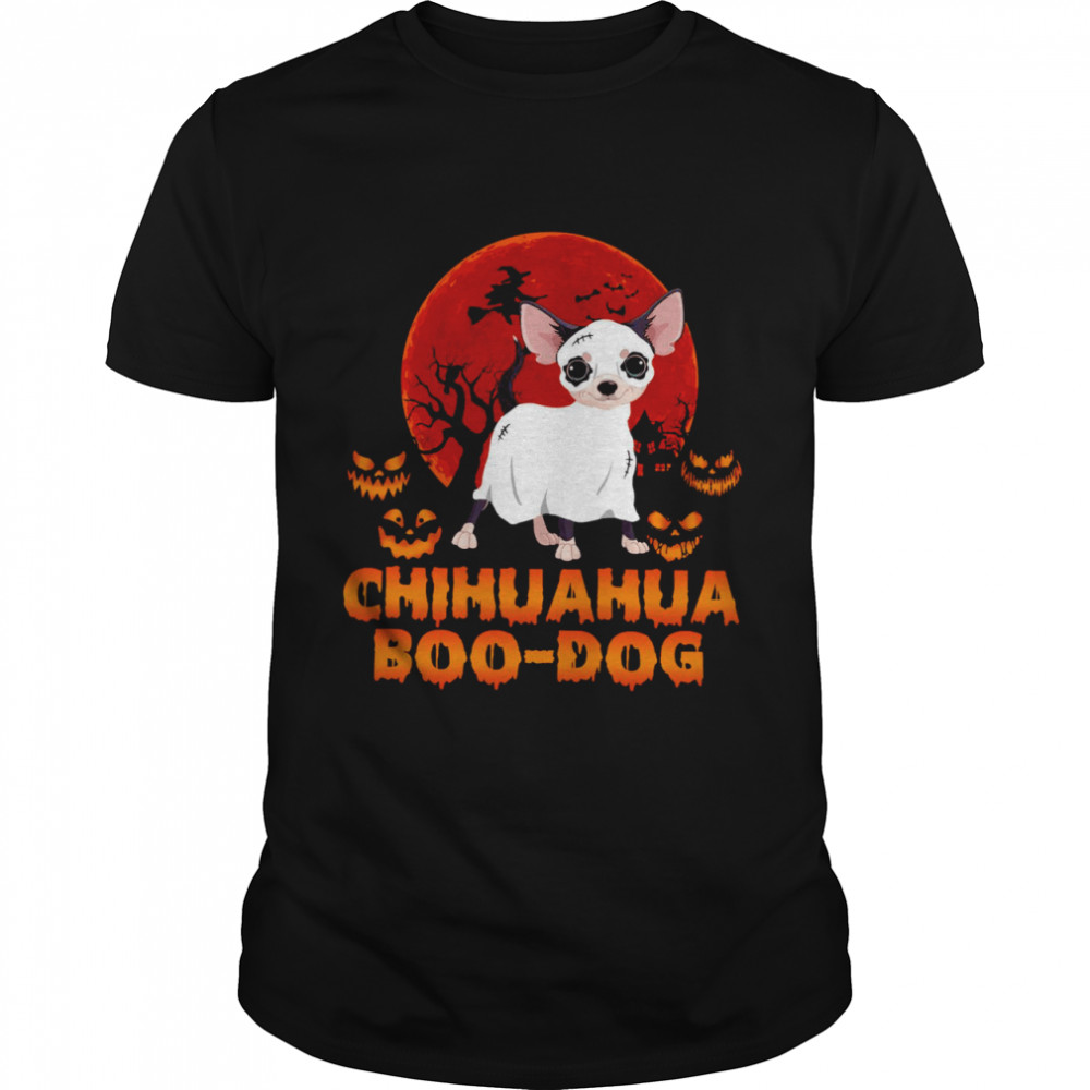 Chihuahua boo dog halloween shirt Classic Men's T-shirt