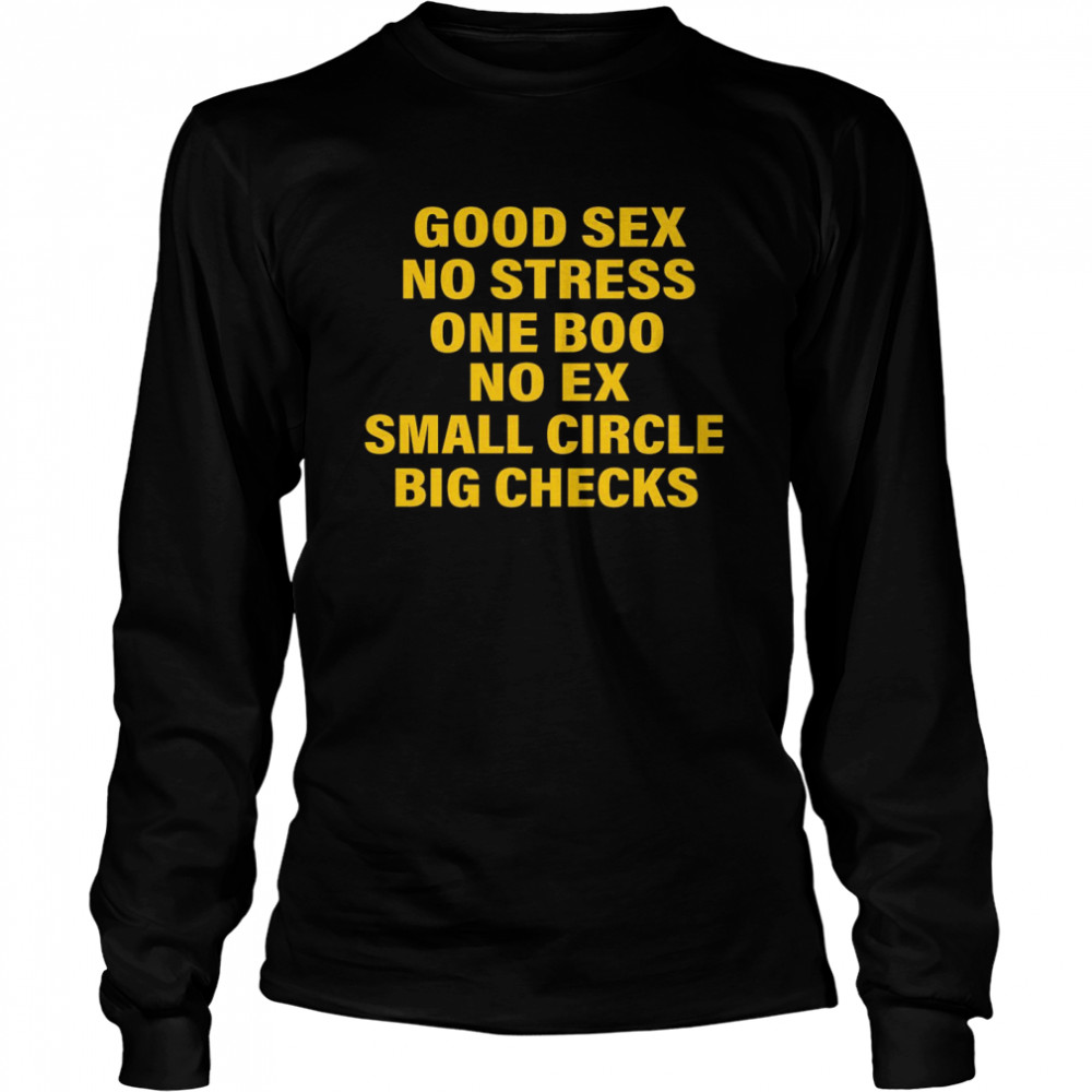 Good Sex No Stress One Boo No Ex Small Circle Big Checks T-shirt - T Shirt  Classic