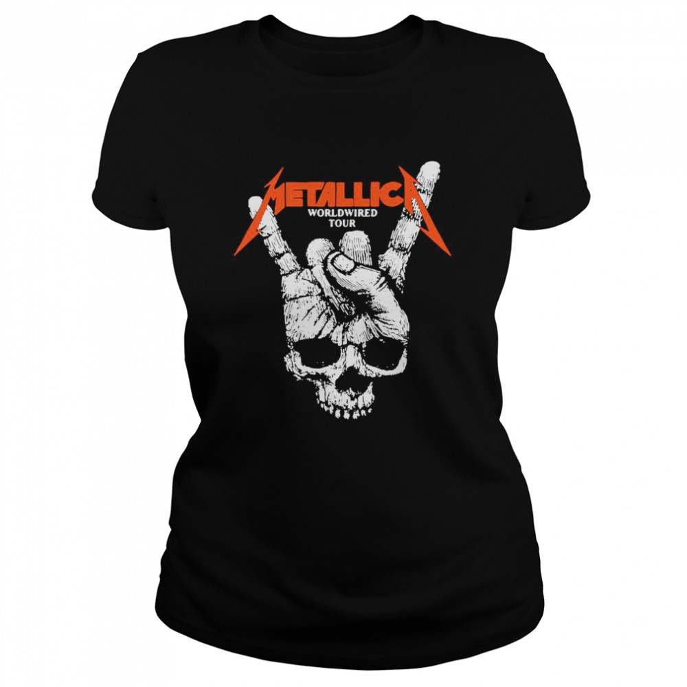 Skull hands Metallica worldwired tour shirt T Shirt Classic