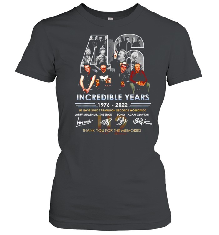 46 Incredible years 1976 2022 thank you for the memories signatures shirt Classic Women's T-shirt