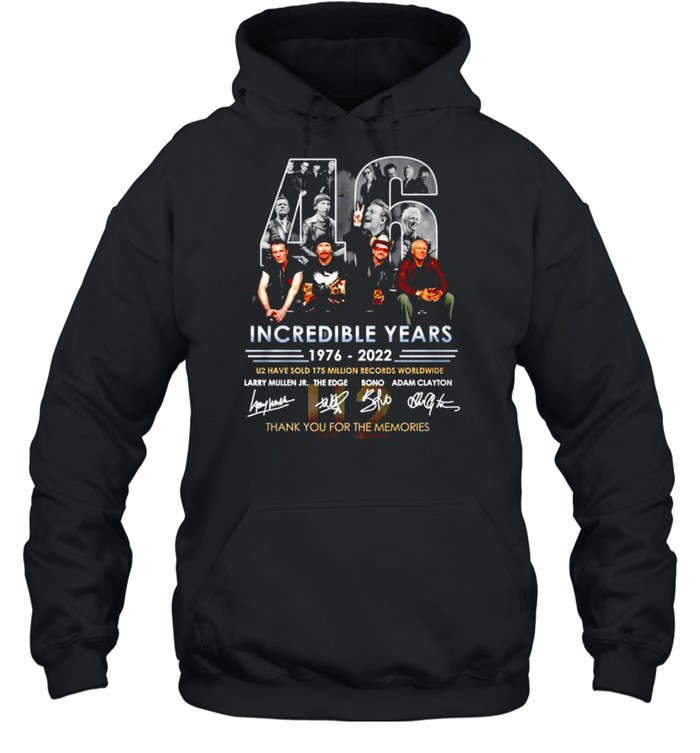 46 Incredible years 1976 2022 thank you for the memories signatures shirt Unisex Hoodie