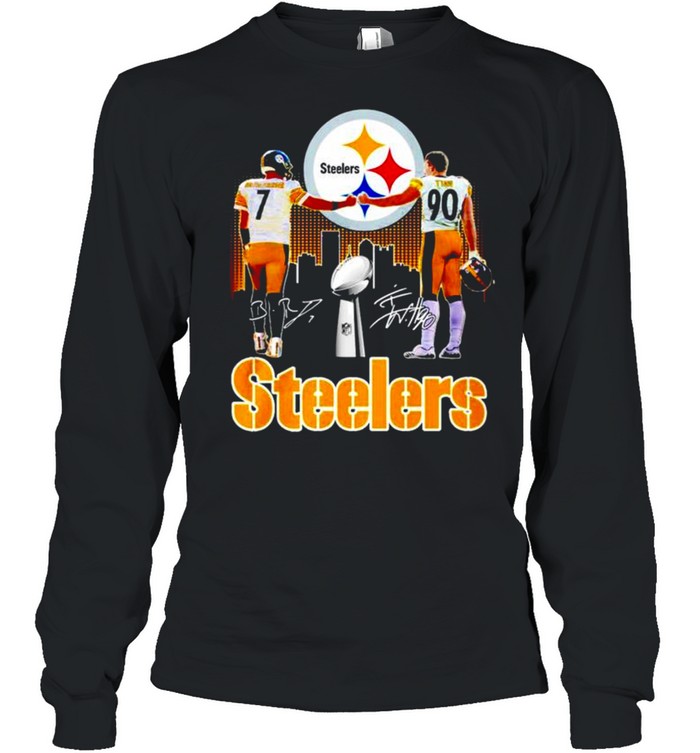 Ben Roethlisberger and T. J. Watt Pittsburgh Steelers signatures shirt Long Sleeved T-shirt