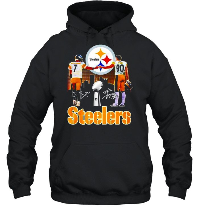 Ben Roethlisberger and T. J. Watt Pittsburgh Steelers signatures shirt Unisex Hoodie