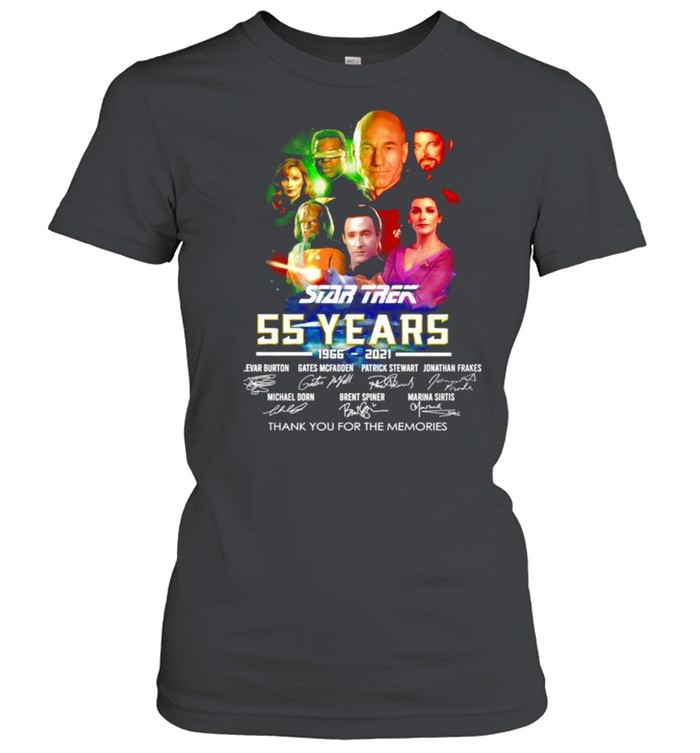 Star Trek 55 years 1966 2021 thank you for the memories signatures shirt Classic Women's T-shirt