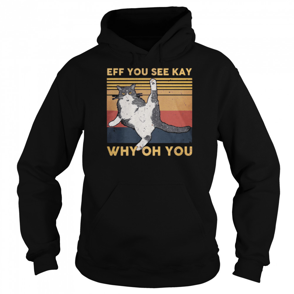 Cat Eff You See Kay Why Oh You Vintage shirt Unisex Hoodie