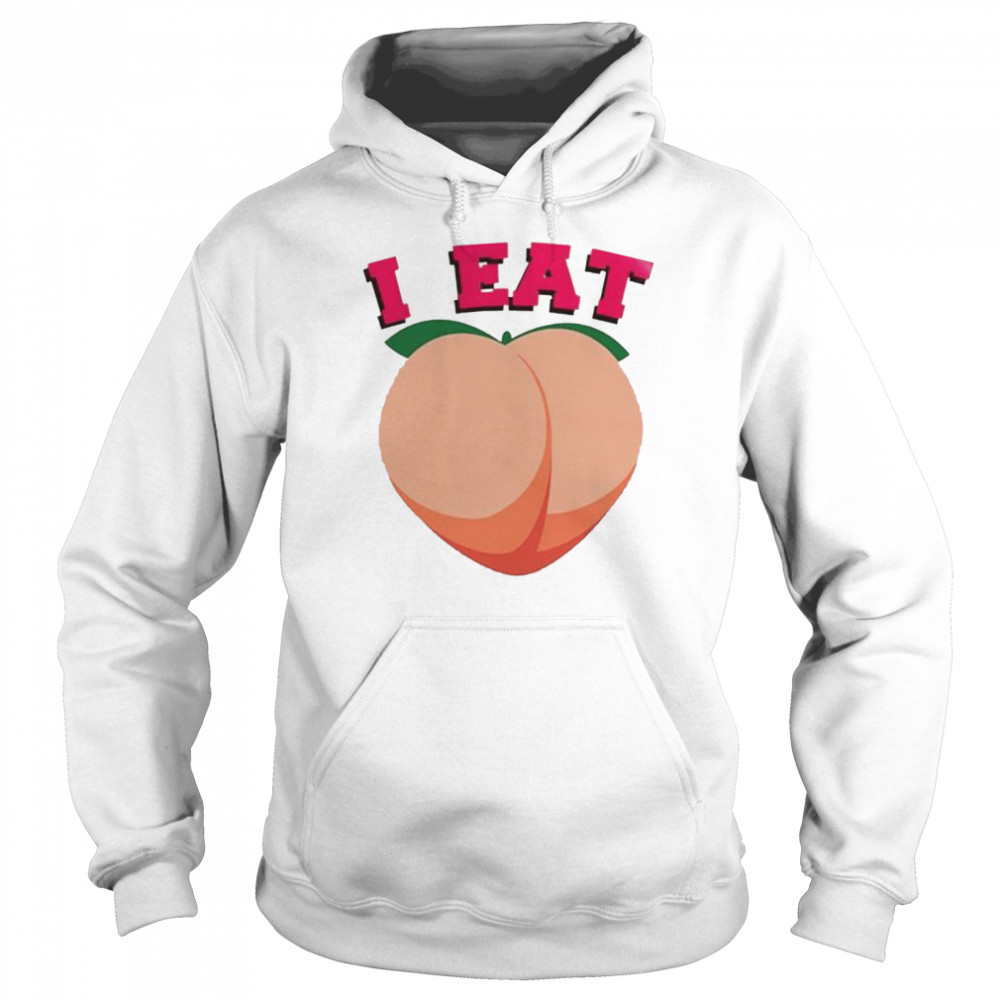 I eat thicc ass emoji peach shirt Unisex Hoodie