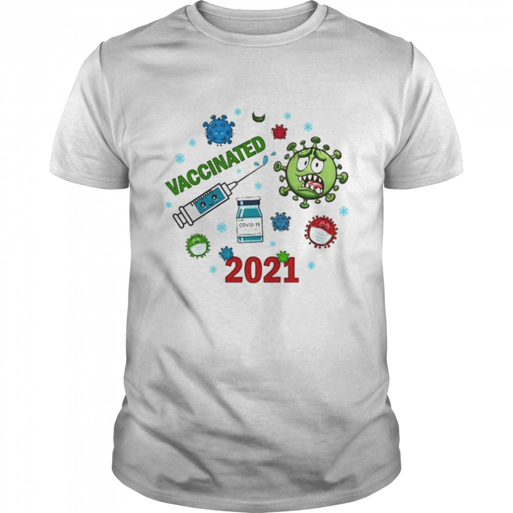 Vaccinated Christmas Coronavirus 2021 Classic Men's T-shirt