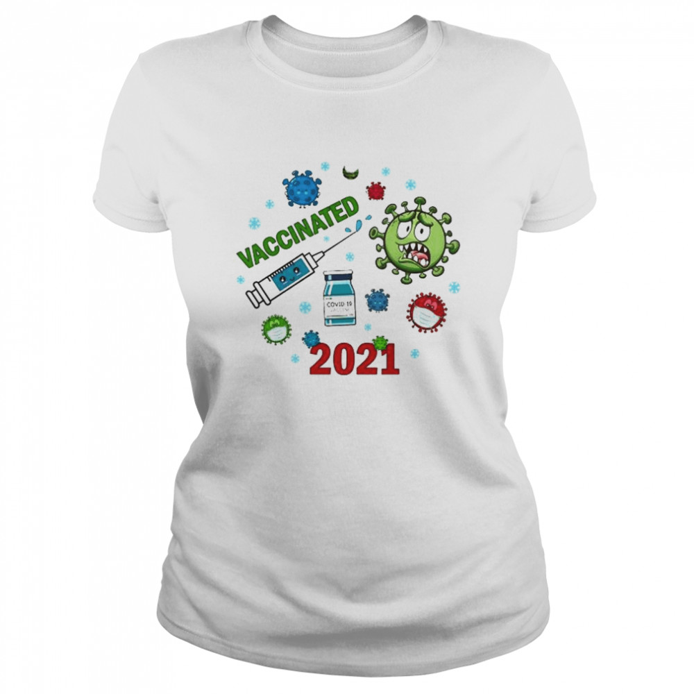 Vaccinated Christmas Coronavirus 2021 Classic Women's T-shirt