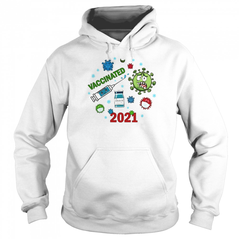 Vaccinated Christmas Coronavirus 2021 Unisex Hoodie