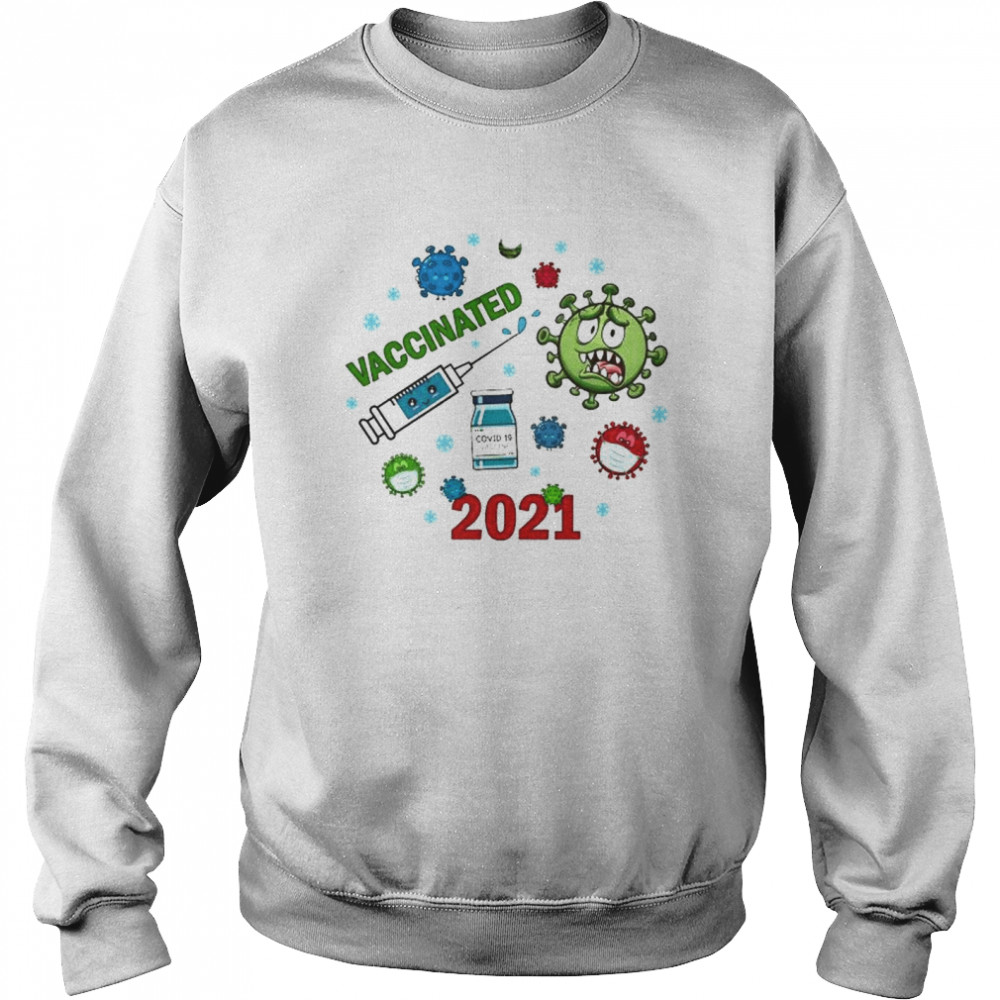 Vaccinated Christmas Coronavirus 2021 Unisex Sweatshirt