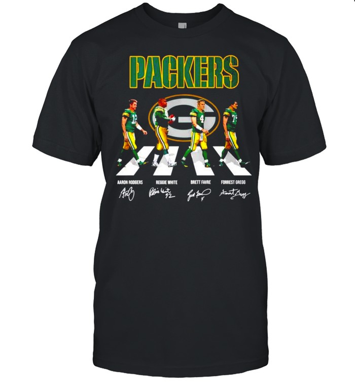 Abbey Road Signatures T-Shirt, Packers Gift, Merging Green Bay