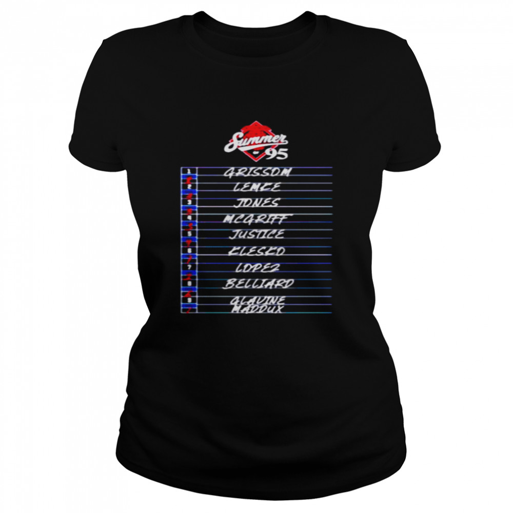 Atlanta Summer of 95 Grissom Lemke Jones and Glavine Maddux shirt Classic Women's T-shirt