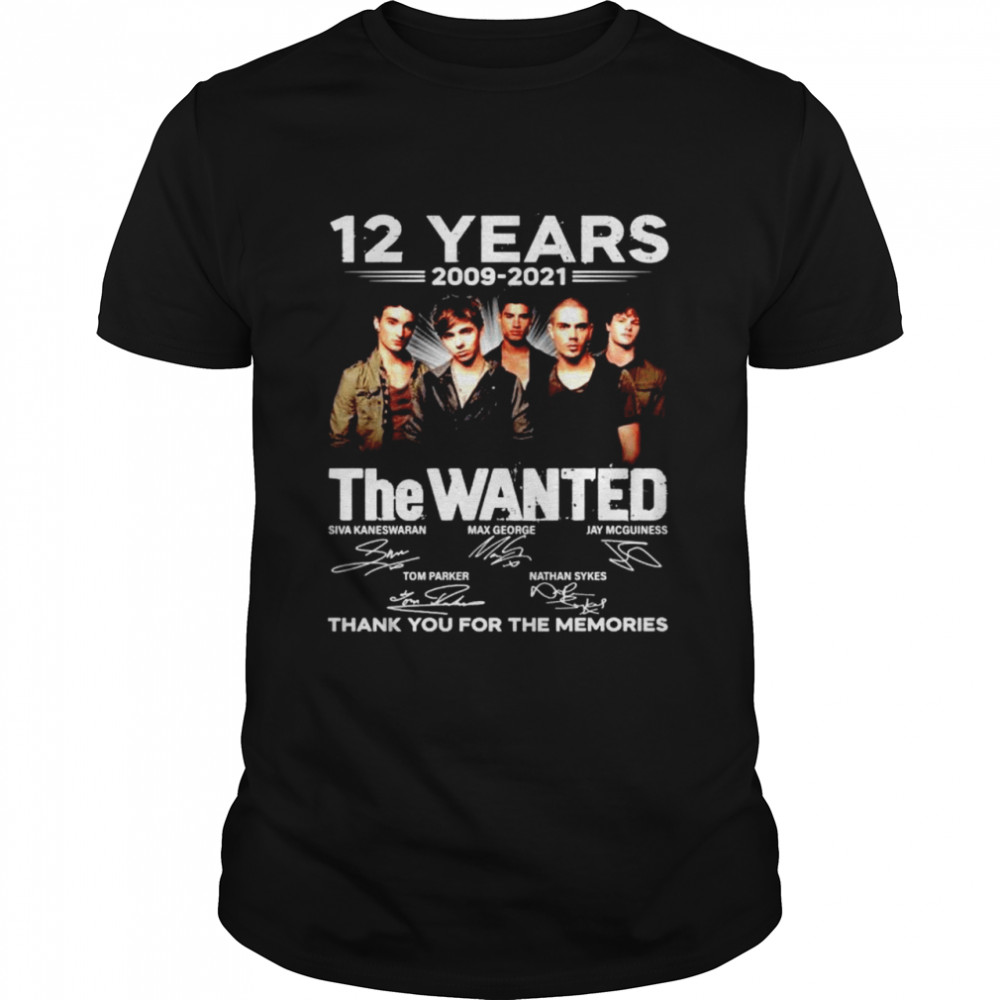 12 years The Wanted 2009 2021 thank you for the memories shirt Classic Men's T-shirt