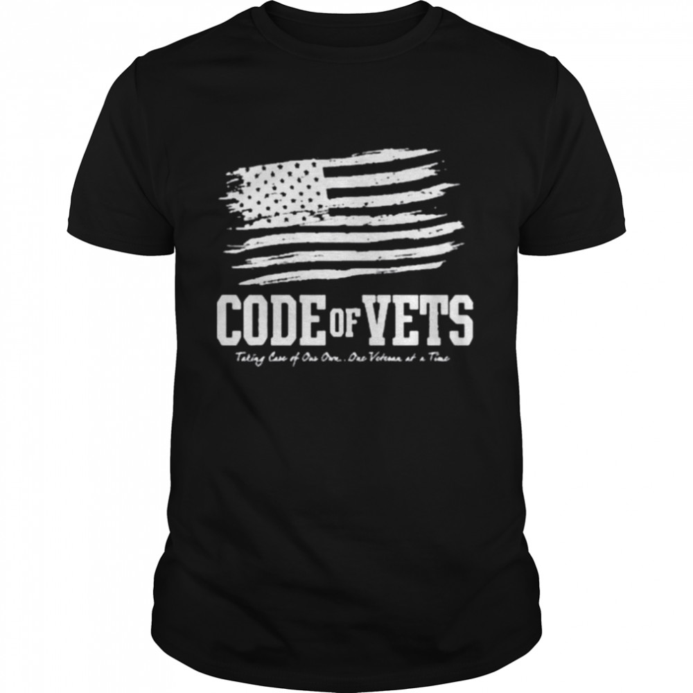 American Flag Code Of Vets Taking Case Of One One One Veteran At A Time  Classic Men's T-shirt