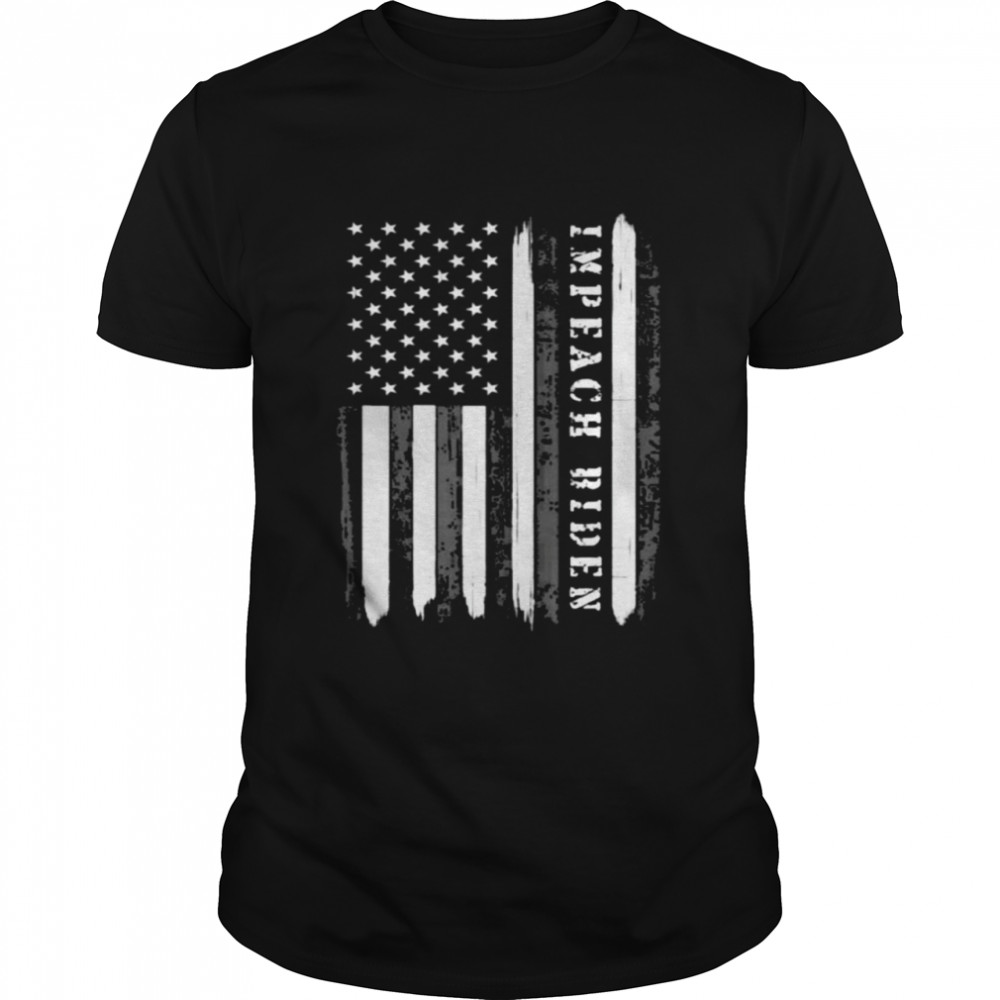 Impeach Biden American flag shirt Classic Men's T-shirt