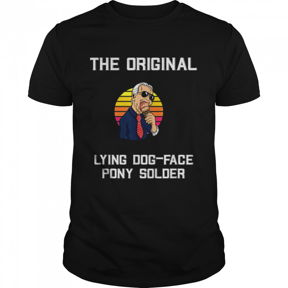 The Lining Dog Face Pony Solder Lustiges Politisches  Classic Men's T-shirt