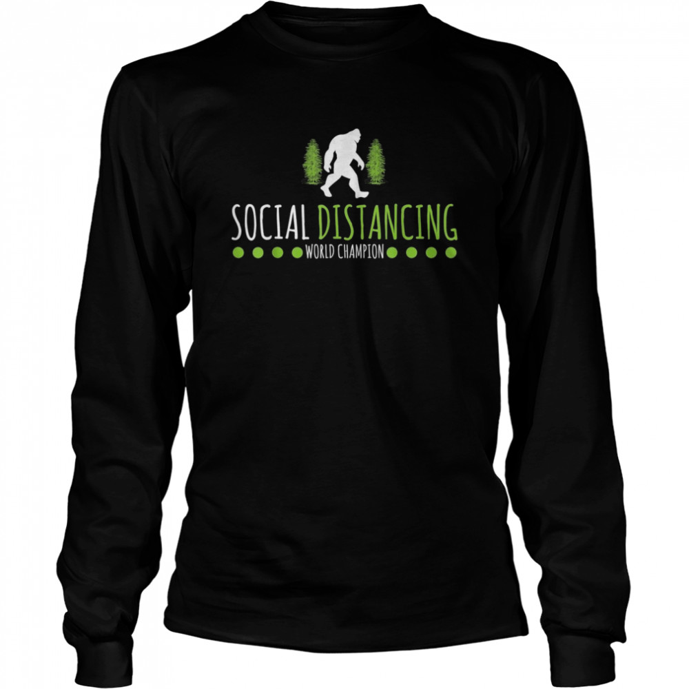 Social Distancing Weltmeister Big Foot Design  Long Sleeved T-shirt