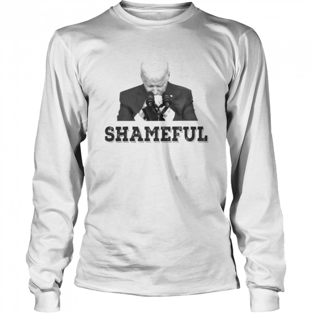 Biden impeach shameful shirt Long Sleeved T-shirt