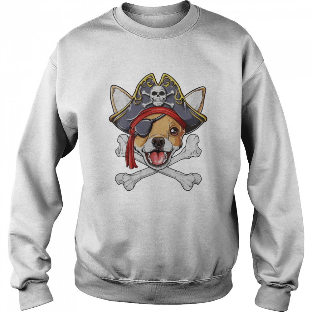 Chihuahua Pirate Costume Jolly Roger Flag Skull Crossbones shirt Unisex Sweatshirt