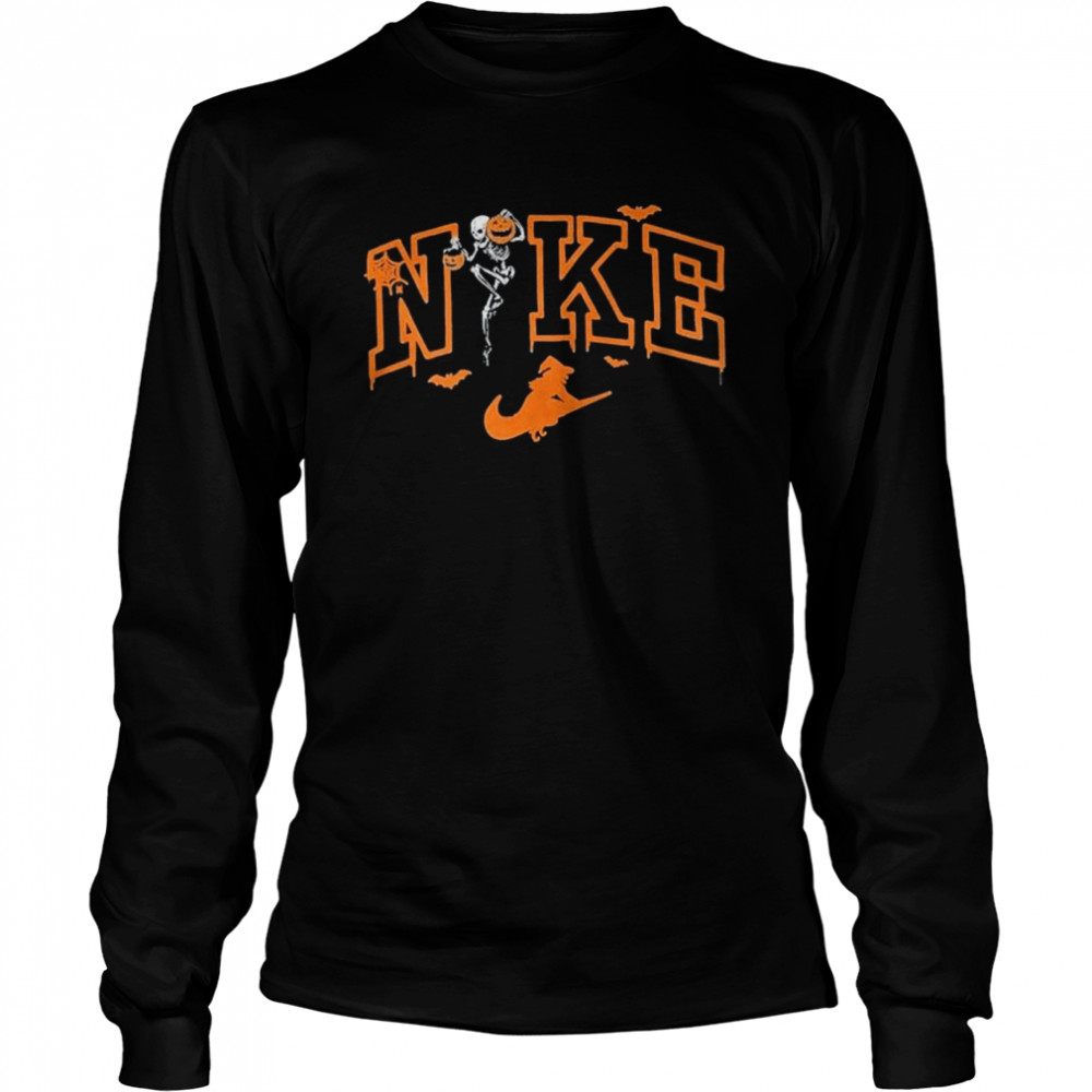 Official Skeleton Pumpkin Nike Witch Halloween 2022 shirt - Limotees