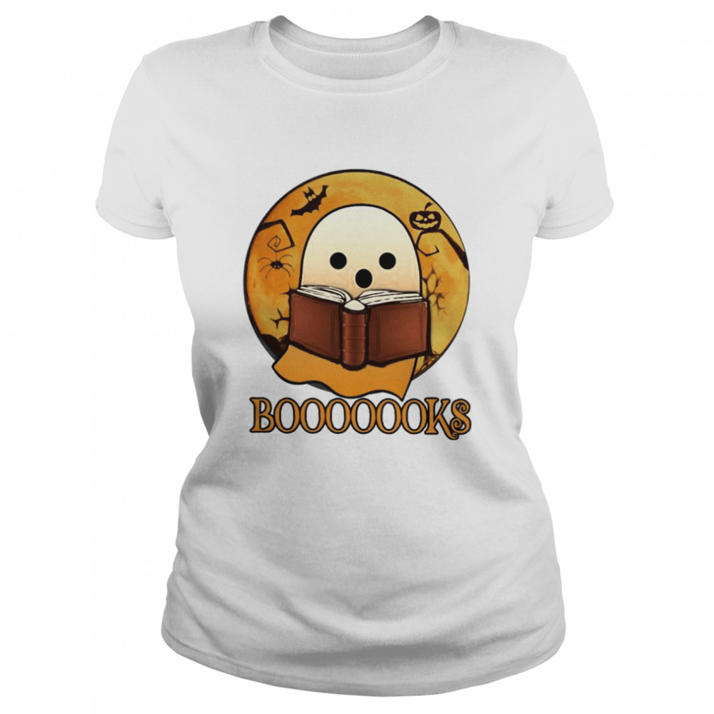 Hunter’s Moon ghost reading book boooooks shirt Classic Women's T-shirt