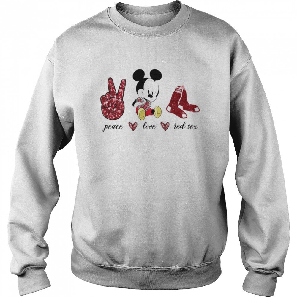 mickey red sox shirt