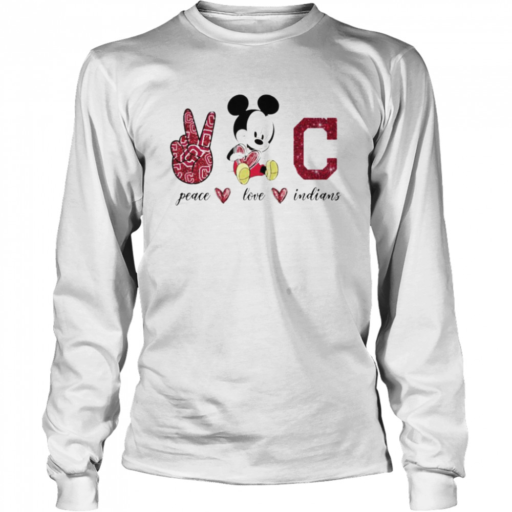 Peace Love Cleveland Indians shirt, hoodie, sweater and long sleeve