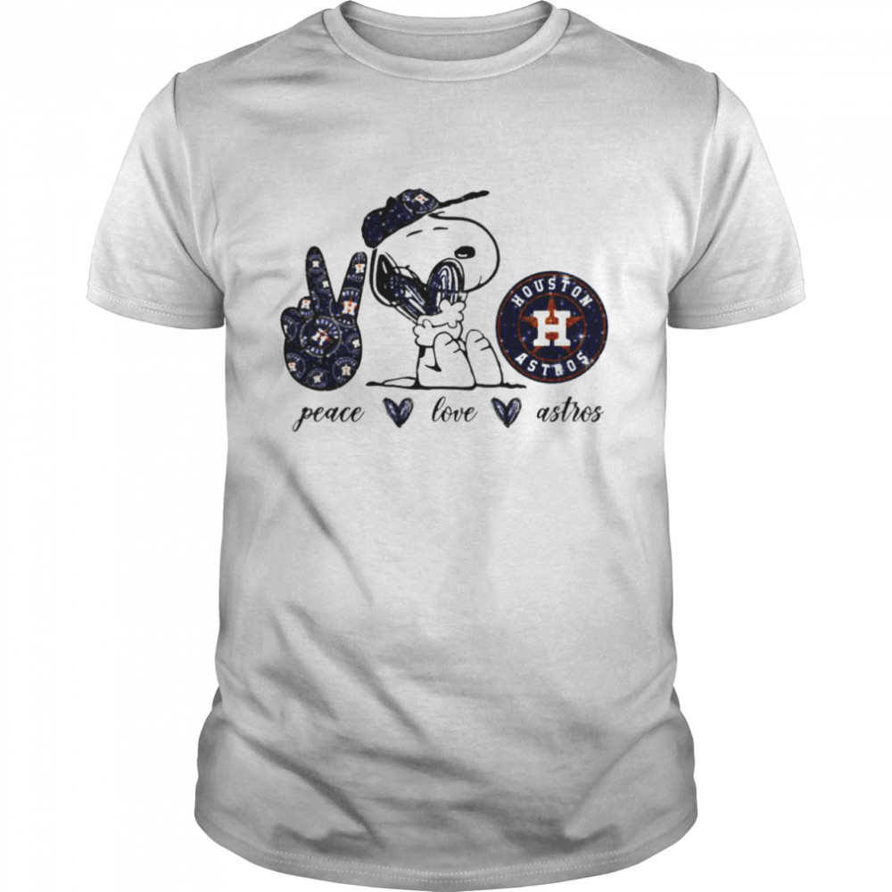 Snoopy peace love Houston Astros shirt, hoodie, sweater and v-neck