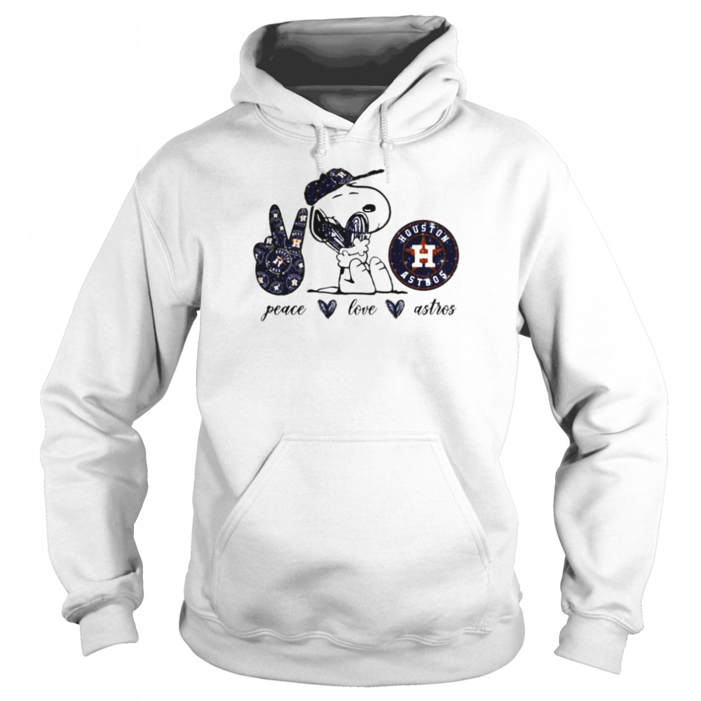 Snoopy peace love Houston Astros shirt, hoodie, sweater and v-neck