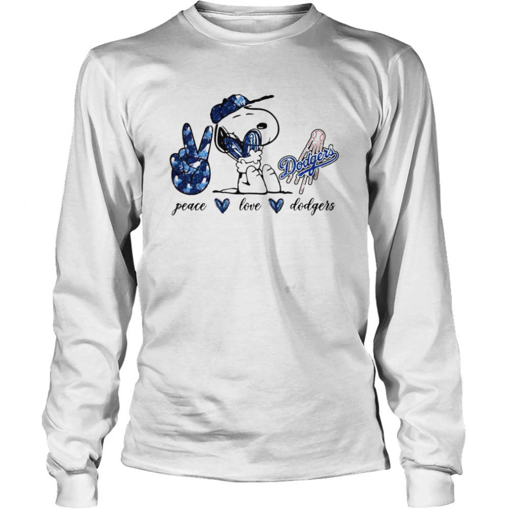 Snoopy peace love Los Angeles Dodgers shirt, hoodie, sweater and v-neck  t-shirt