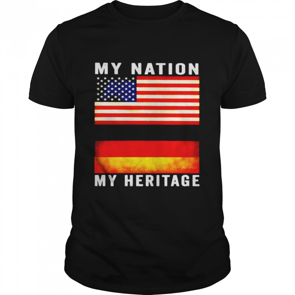 American my nation German my heritage shirt Classic Men's T-shirt