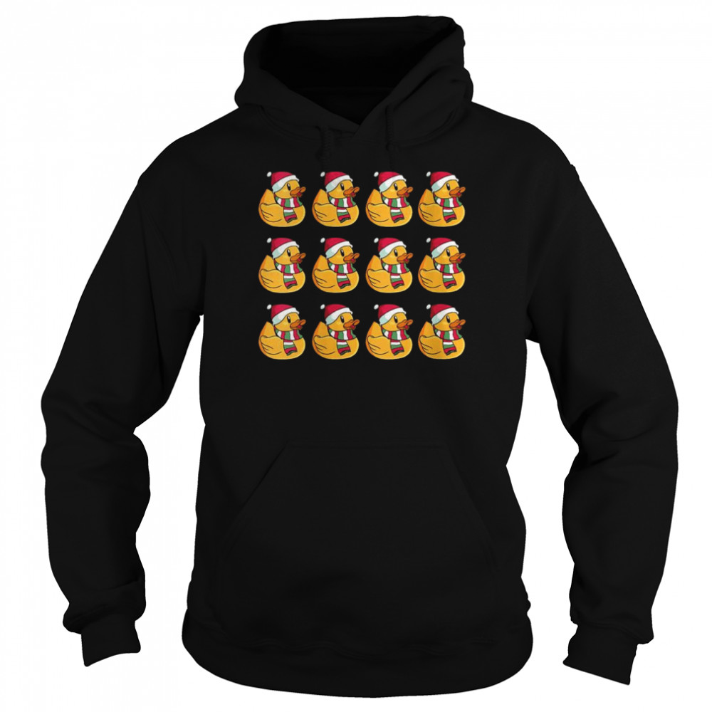 Christmas Holiday Rubber Duckies Unisex Hoodie