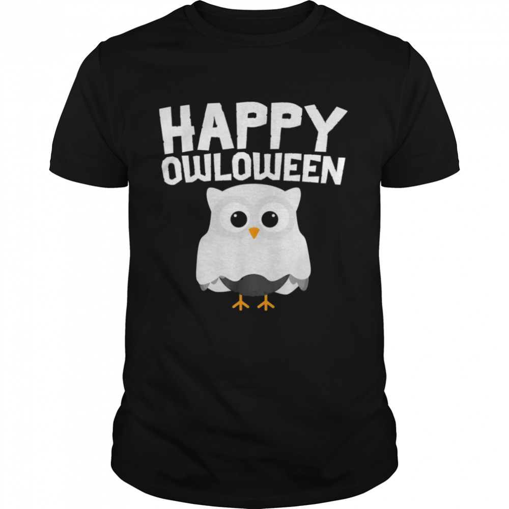 Happy Owloween Cute Ghost Owl Lovers Halloween shirt Classic Men's T-shirt