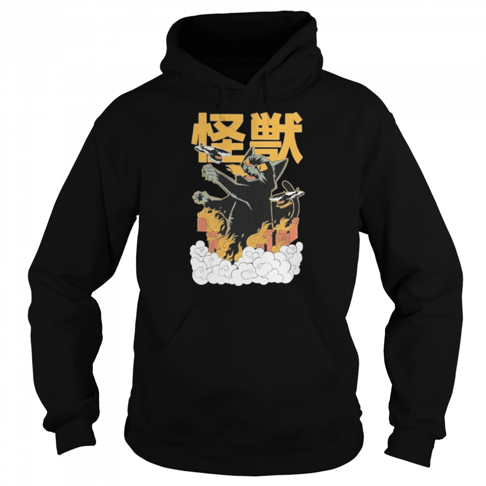 KAIjU BLACK CAT Anime Tokyo shirt Unisex Hoodie