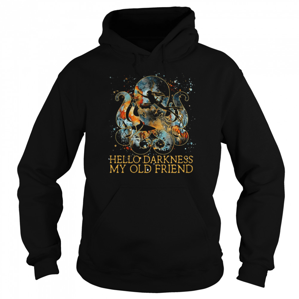 Octopus hello darkness my old friend diving shirt Unisex Hoodie