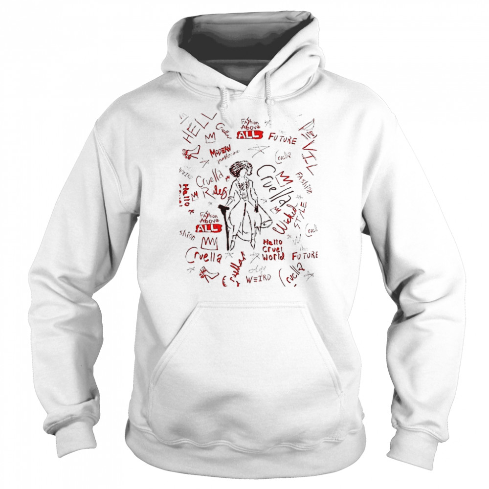 Cruella Sketch page shirt Unisex Hoodie