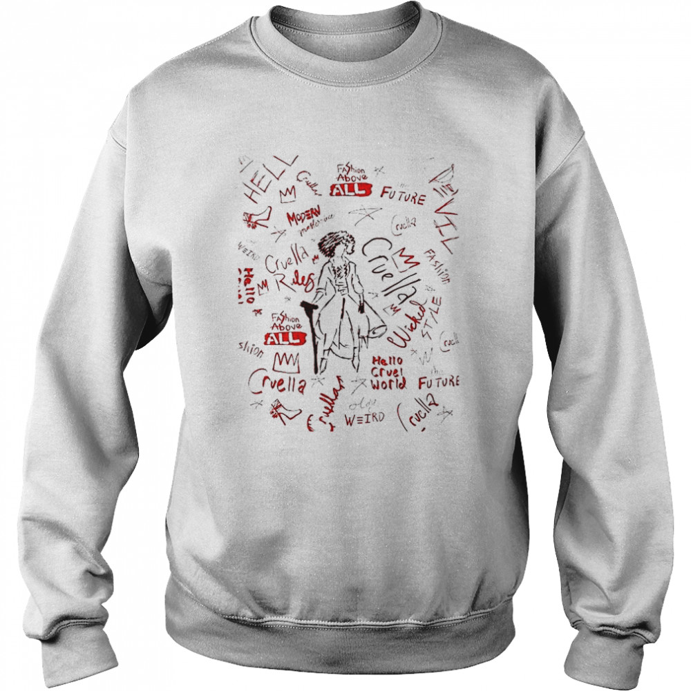 Cruella Sketch page shirt Unisex Sweatshirt