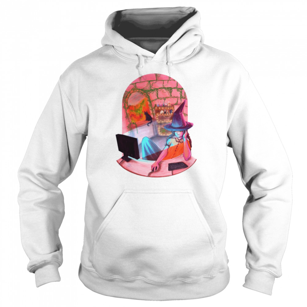 Gamer Witch Halloween art shirt Unisex Hoodie