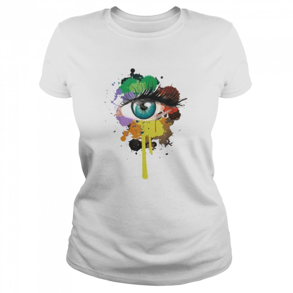 LGBT Rainbow Eye watercolors shirt Classic Women's T-shirt