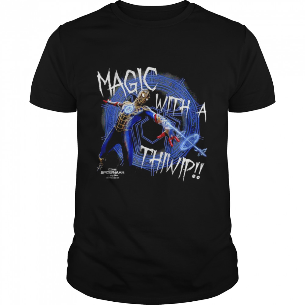 Magic with a thiwip Spider Man shirt Classic Men's T-shirt