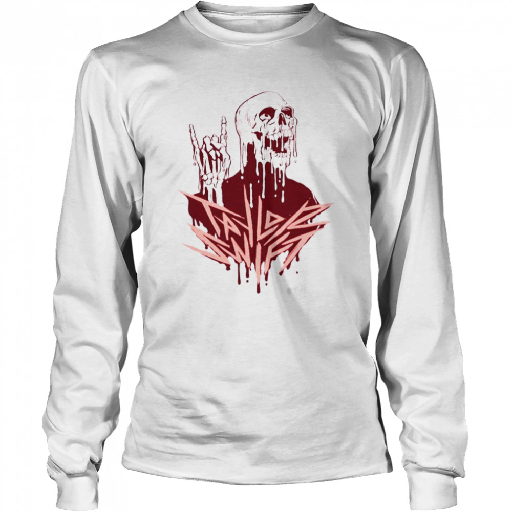 Metal Swift Horror Skull shirt Long Sleeved T-shirt