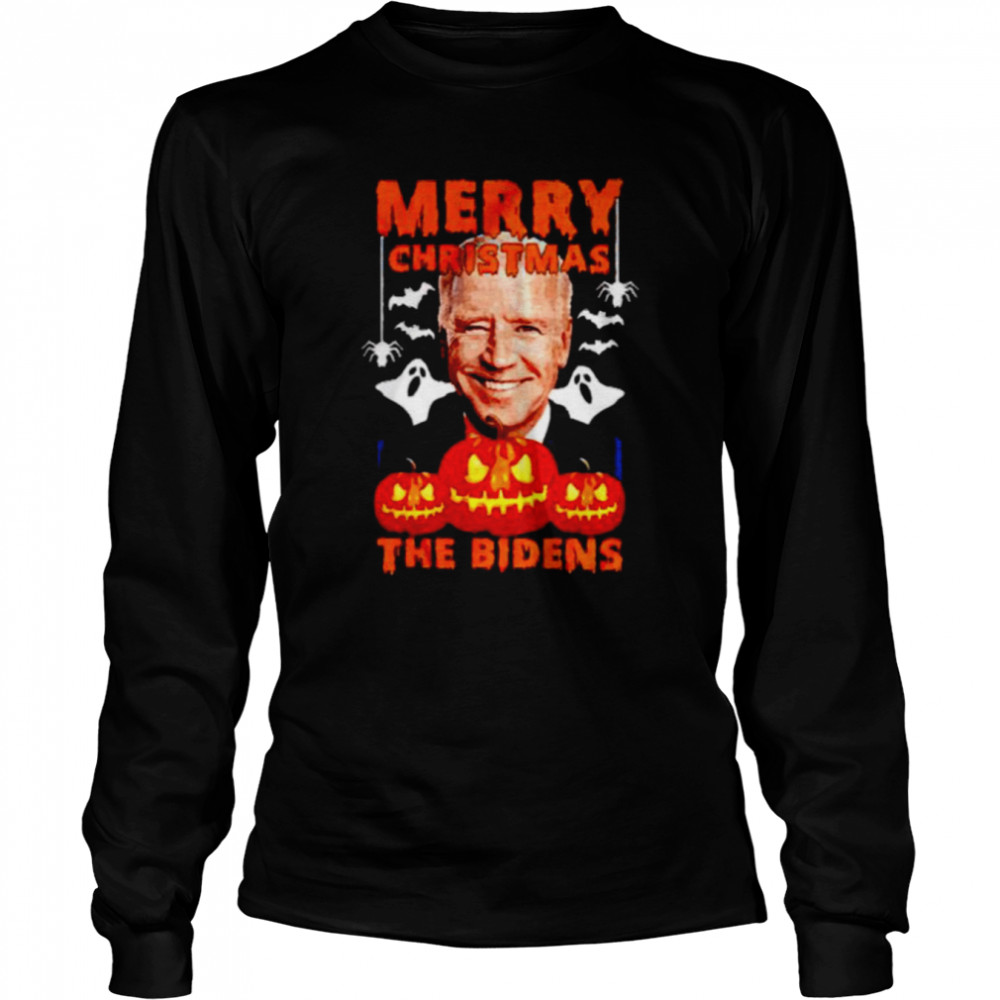 Premium halloween merry Christmas the Bidens shirt Long Sleeved T-shirt