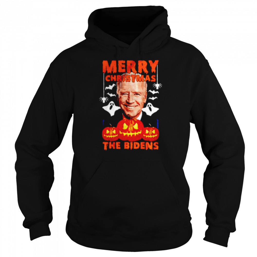 Premium halloween merry Christmas the Bidens shirt Unisex Hoodie