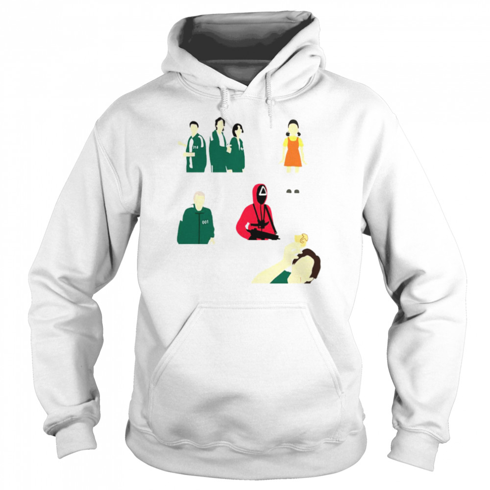 Squid Game players sticker pack movie shirt Unisex Hoodie