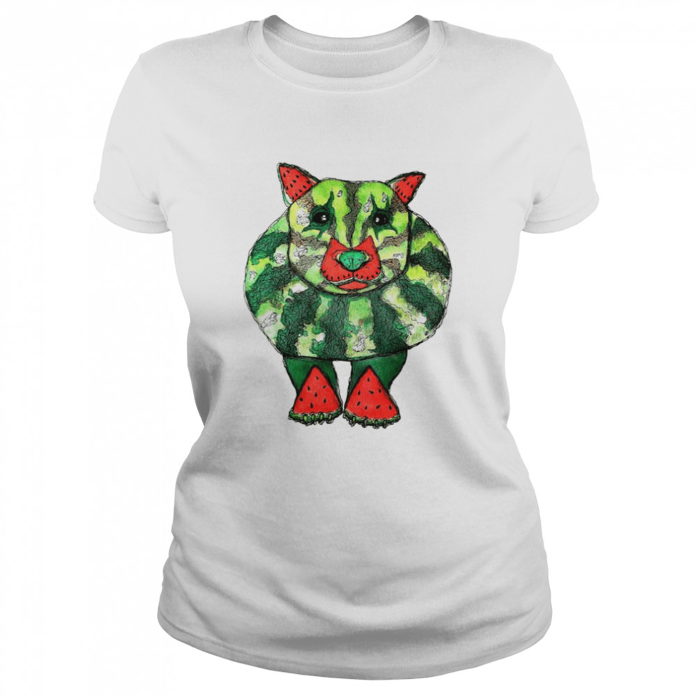 Watermelon Wombat dog mashup shirt Classic Women's T-shirt