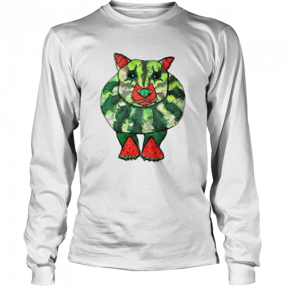 Watermelon Wombat dog mashup shirt Long Sleeved T-shirt