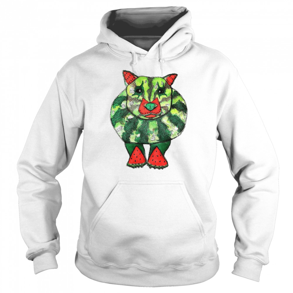 Watermelon Wombat dog mashup shirt Unisex Hoodie